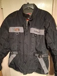 Firstgear Vintage 2000 Kilimanjaro Black Padded Motorcycle Jacket Large. Fixed Price $65.00.