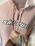 Ski-doo Bombardier Snowmobile Zip Hooded Sweatshirt Jacket Woman Large Pink. Fixed Price $29.00.