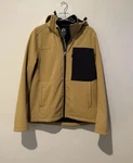 Ski-doo Jacket Mens Large Tan Black Softshell Hooded Snowmobile Full Zip 454572. Fixed Price $54.99.