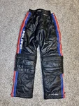 Vtg Pure Polaris Black Leather Insulated Snowmobile Pants Men's Med. Fixed Price $275.00.