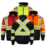 Hi-vis Insulated Safety Bomber X Back Reflective Jacket Road Work High Jorestech. Fixed Price $61.99.