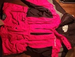 Polaris Mvt Women's Red Snowmobile Jacket Size Medium Full Zip Fleece Lined Euc. Fixed Price $48.00.