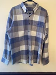 Polaris Ranger Flannel Shirt Men's Large Blue Gray Plaid Long Sleeve Logo. Fixed Price $32.00.