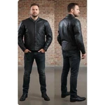 Z1R Vintage Black Leather Protection Riding Jacket Moto Men's Zip Front Buckle. Fixed Price $250.00.
