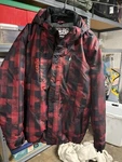 Castle Snowmobile Jacket Medium Red And Black Plaid Superb Condition. Fixed Price $80.00.