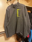 Klim Men's Yukon Pullover 1/4 Zip Gray With Neon Accents Xxl. Fixed Price $80.00.