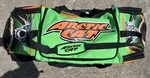 Vintage Team Arctic Cat Oversized Duffel Gear Bag + 2 Racing Jackets. Fixed Price $219.99.
