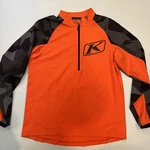 Klim Revolt 1/4 Zip Pullover Mens Large Orange-black Lightweight Jacket. Fixed Price $45.00.