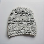 Handmade Slouchy Beanie Hat Cableknit Oversized Textured Crochet Heather Xl. Fixed Price $10.50.