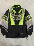 Arctic Cat Pro Youth Lime Gray Black Snowmobile Jacket Size C10. Fixed Price $69.99.