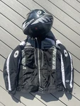 Polaris Snowmobile Xl Helmet And Medium Jacket With Zipout Interliner Black/gray. Fixed Price $349.99.
