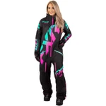 Fxr Cx Lite Women's Snowmobile Monosuit Shell Mint-electric Pink Fade/black. Fixed Price $387.99.
