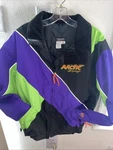 Vintage Arcticwear Team Racing Black,purple,neon Snowmobile Jacket Mens. Fixed Price $45.67.