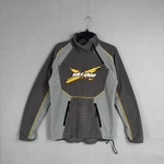 Vintage Ski-doo Team Jacket Mens Small Gray Fleece 1/4 Zip Anorak Snowmobile Brp. Fixed Price $34.77.