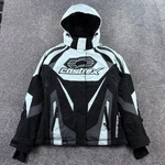 Castle-x Racing Jacket Women's Black White Gray Hooded Snowmobile Moto 3-IN-1. Fixed Price $59.95.