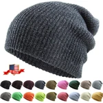 Slouchy Beanie Baggy Fit Winter Knit Ski Hat Skull Cap Oversized Heather. Fixed Price $10.99.