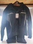 Polaris Slingshot Rain Suit Jacket & Pants Set Black W/gray Stripes Size L.. Fixed Price $118.97.