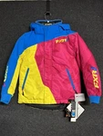 Fxr Youth Size 8 Vertical Jacket Blue/hot Pink/yellow Snowmobile Racing Ski New. Fixed Price $94.99.