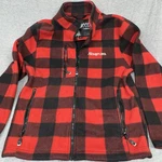 Snap-on Fleece Jacket Mens Small Red Black Buffalo Plaid Full Zip Choko. Fixed Price $44.99.