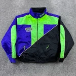 Vintage Arctic Cat Snowmobile Jacket Mens 2XL Neon Green Purple Thinsulate. Fixed Price $58.15.