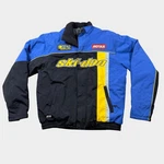 Vintage Ski-doo Snowmobile Jacket Large Tall Brp Rotax Racing Blue Black Y2K L/t. Fixed Price $100.00.