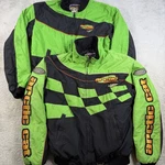 Vtg Arctic Cat Jacket Mens Medium Green Black 3 1 Racing Checkered Snowmobile. Fixed Price $79.95.