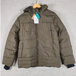 Wantdo Mens Hooded Puffer Jacket Olive Green Recycled Insulated Coat E15 Size. Fixed Price $45.00.