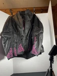 Joe Rocket Women Motorcycle Jacket Pink Embroidered With Unique Design. Fixed Price $50.00.