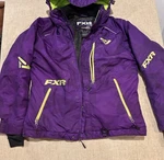 Fxr Racing Jacket Women Size 10 Snowmobile Insulated Vintage Purple And Yellow. Fixed Price $122.26.