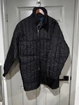 Outlast Uniform Corp Men's Quilted Jacket Black Zip Button Collared 48R. Fixed Price $49.99.