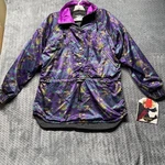Havoc Ski Jacket Anorak Women 10 Purple Abstract Print Vtg 80S 90S Nos. Fixed Price $75.00.
