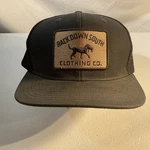Down South Clothing Co Trucker Dog Hat Mens Black Tan Patch Snapback Mesh. Fixed Price $21.99.