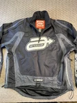 Arctiva Jacket Mens Medium Black Gray Tri-mode Quarter Zip Pullover Snowmobile. Fixed Price $49.99.