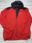 Spyder Jacket Mens Large Red Hooded Full Zip Windbreaker Mesh Lined Lightweight. Fixed Price $29.99.