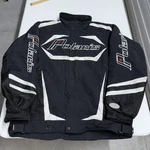 Polaris Snowmobile Racing Jacket Mens Black White Embroidered Winter Coat. Fixed Price $59.99.