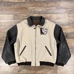 Vintage Golden Bear Wb Leather Jacket 2XL Bomber Looney Tunes Michigan Frog. Fixed Price $95.99.