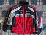Rare Pure Polaris Racing Snowmobile Jacket Flames Men Size Small. Fixed Price $104.43.