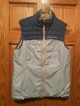 Polaris Women's Size Small Quilted Puffer Vest - Full Zip Up Blue/beige. Fixed Price $35.00.