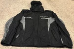 Polaris Slingshot Rain Jacket Black/gray Stripes Mens Size Medium Rn #0102533. Fixed Price $50.00.