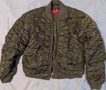 Evolve FIVE5 Men's Olive Bomber Jacket Ruched Full Zip Stand-up Collar Xl. Fixed Price $30.00.