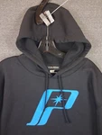 Polaris Mens Hoodie 2XL Black Blue Logo Kangaroo Sweatshirt Snowmobile. Fixed Price $29.74.