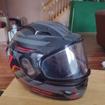 Polaris Cyclone Adv Black Red Full Faced Snowmobile Helmet 4X. Fixed Price $55.00.