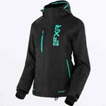 Fxr Womens Fresh Snow Winter Jacket Coat- Black Heather/mint 14 Or 20 New. Fixed Price $259.95.