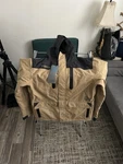 Forge Outerwear Men's Beige Black Zip Jacket Logo Accent Size. Fixed Price $60.00.