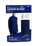 Paradox Men's Merino Blend Drirelease Performance Base Layer Shirt/top - Navy. Fixed Price $26.95.