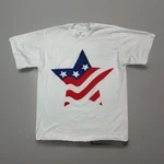 Vtg 90S Patriotic T-shirt Flag Star Single Stitch Hmk Cds Made Usa Men Xl. Fixed Price $18.00.
