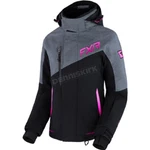 Fxr Women's Black Mid Grey Heather Raspberry Fade Edge Jacket 230242-1007-08. Fixed Price $384.99.
