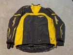 Motorfist Jacket Mens Large Yellow Carbide Event Waterproof Removable Liner Coat. Fixed Price $149.99.