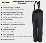 Ski-doo Men's Vasa Insulated Float Snowmobile Highpants Bib, Black- 441674- Lg. Fixed Price $149.99.