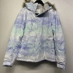 Roxy Womens Jet Ski Insulated Se Snow Jacket Faux Fur Blue Tie Dye Size Xl #6J3C. Fixed Price $140.00.